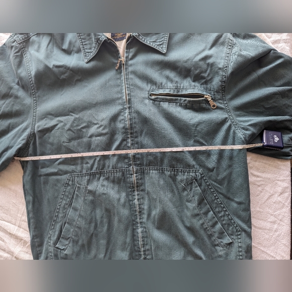 Vintage St Michael Marks and Spencer Cotton Jacket Size Small Teal - Picture 5 of 9